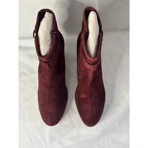 Diba Deep Red Ankle Booties